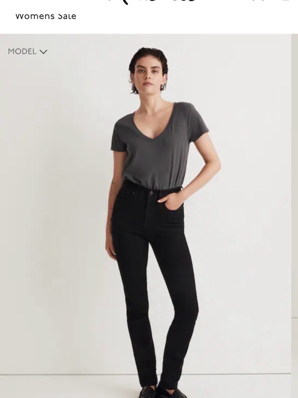 Madewell  High-Rise Cury Stovepipe Jeans in Black
